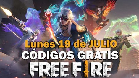 RECLAMA TUS CODIGOS FREE FIRE GRATIS DE HOY 19 DE JULIO 2021